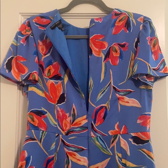 Blue Mid-Length Tea Dress - Picture 2 of 4